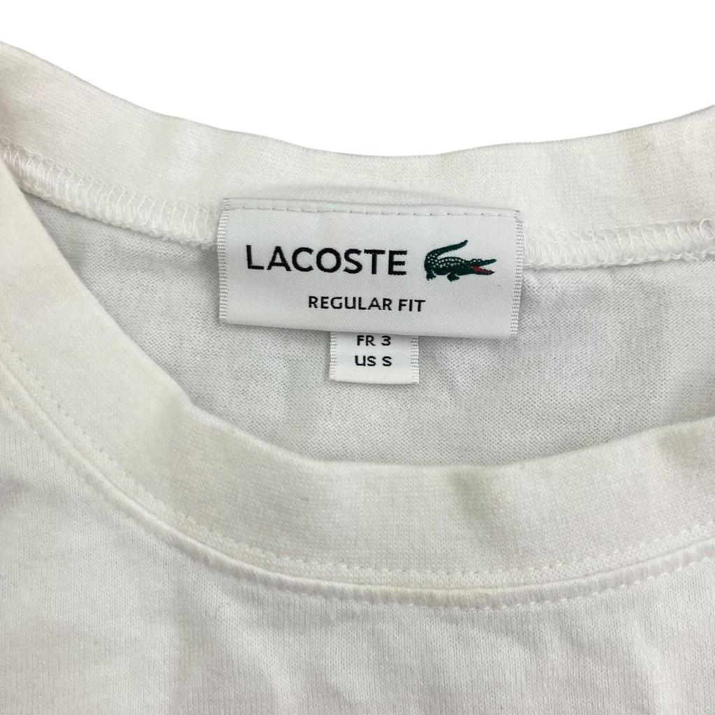 Б/У 186000 Текущий товар LACOSTE Вышивка большого логотипа Croco Белый Размер M Мужской