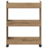 vidaXL Rollschrank Artisan Eiche 60x22x79 Cm Holzwerkstoff