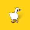 Fun Game Goose Brooches Cartoon Cute Enamel White Goose Badge Backpack Decorative Pins Jewelry