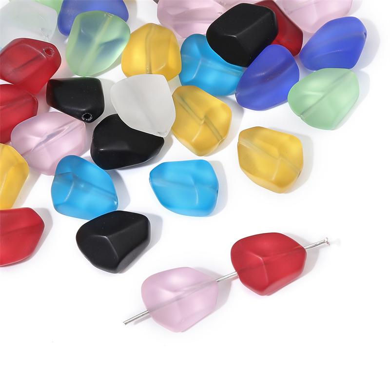 Матовые ограненные бусины из плоского камня из хрустального стекла для изготовления украшений своими руками, разных цветов