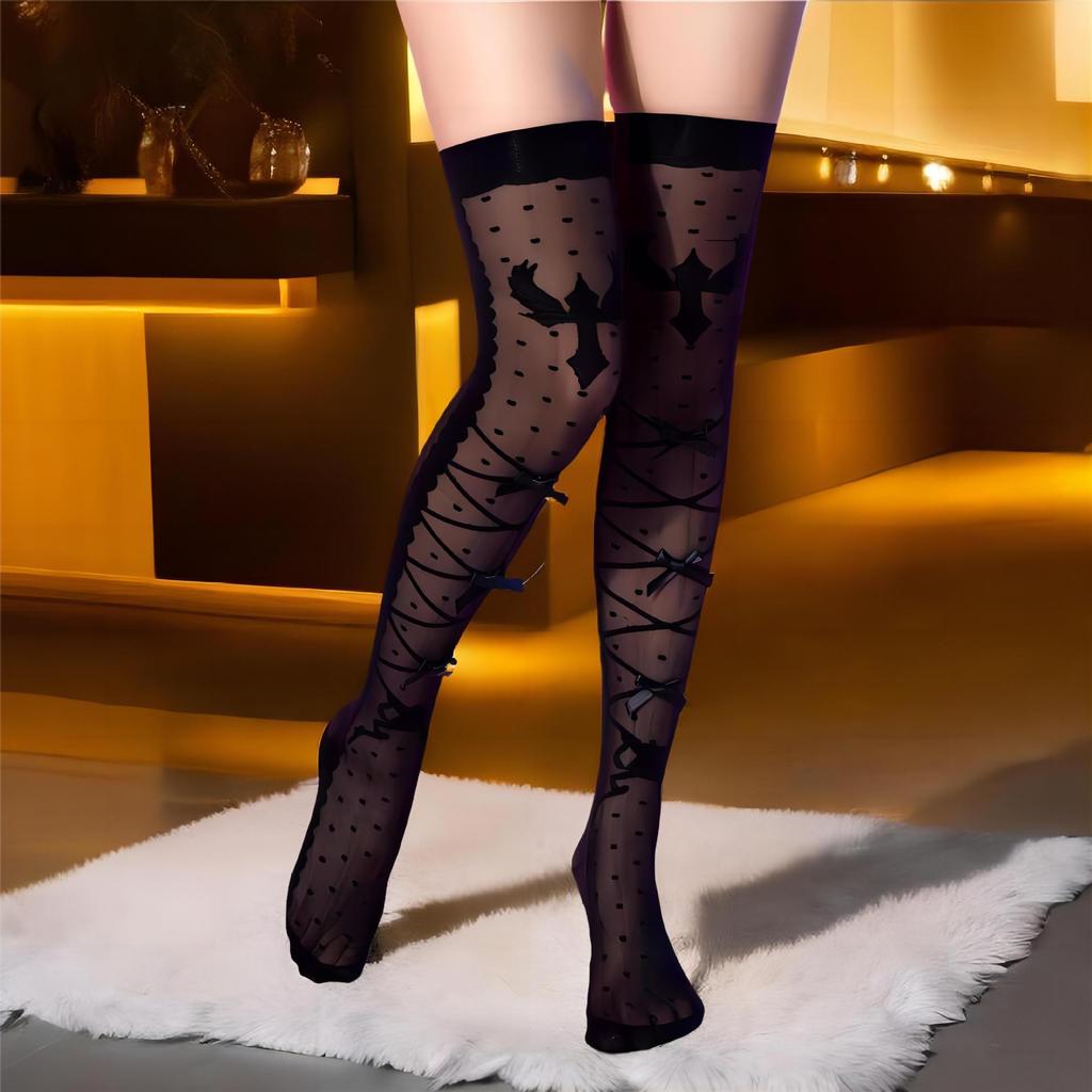 Новый летний стиль Милые Каваи Аниме Бант Длинные Гольфы Японские Колготки