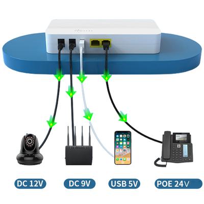 Источник бесперебойного питания ИБП USB5V DC9/12V POE24V для маршрутизаторов камер Резервная батарея для хранения энергии