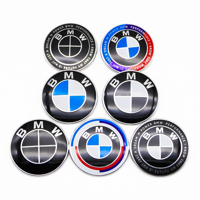 For BMW 1 W E82 For BMW M Logo X6 G01 E84 E83 F48 X1 X2 X3 X4 X5 Car Front Bonnet Hood Emblem Rear Trunk Badge Logo Cover 3D ABS 82mm 74mm