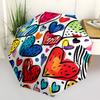 1pc Heart Colors Automatic Open/close Umbrella, 8-Rib sturdy structure, Auto Folding/Opening, Portable Travel Umbrella for Women,098