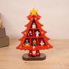 Christmas Decorations Wooden Christmas Tree Creative Scene Layout Ornaments Three-dimensional Red Xmas Table Desktop Decoration