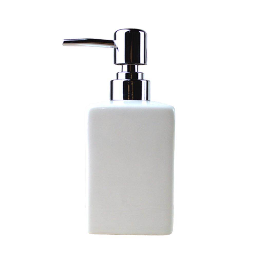 Puntos 320ml Bathroom Kitchen Ceramic Lotion Liquid Soap Dispenser Bottle Container