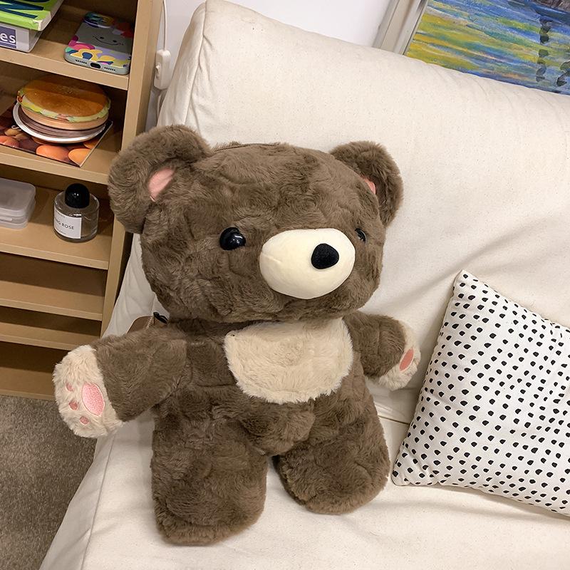 3D Мультяшный Плюшевый Рюкзак Мишка Тедди для Девочек