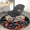 1pc Anime Basketball Player Round Carpet - Office Chair Mat, Anti-Slip Rug for Home Decor, Seasonal Gift, Suitable for Office, Living Room