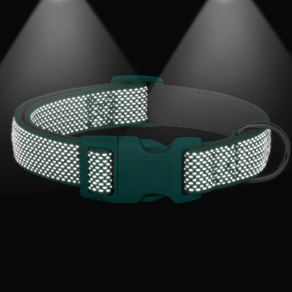 Светоотражающий ошейник для собак, прочный нейлоновый ошейник для собак, ожерелье, регулируемые ошейники для щенков для маленьких и больших собак, мопсов, безопасность в ночное время