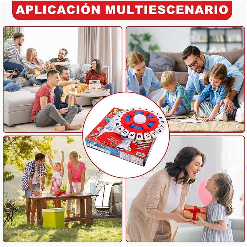 Spanish Word Game - Kids Family Board Game, Quick Thinking Interactive Letter Pressing Educational Toy Gift for Ages 6+