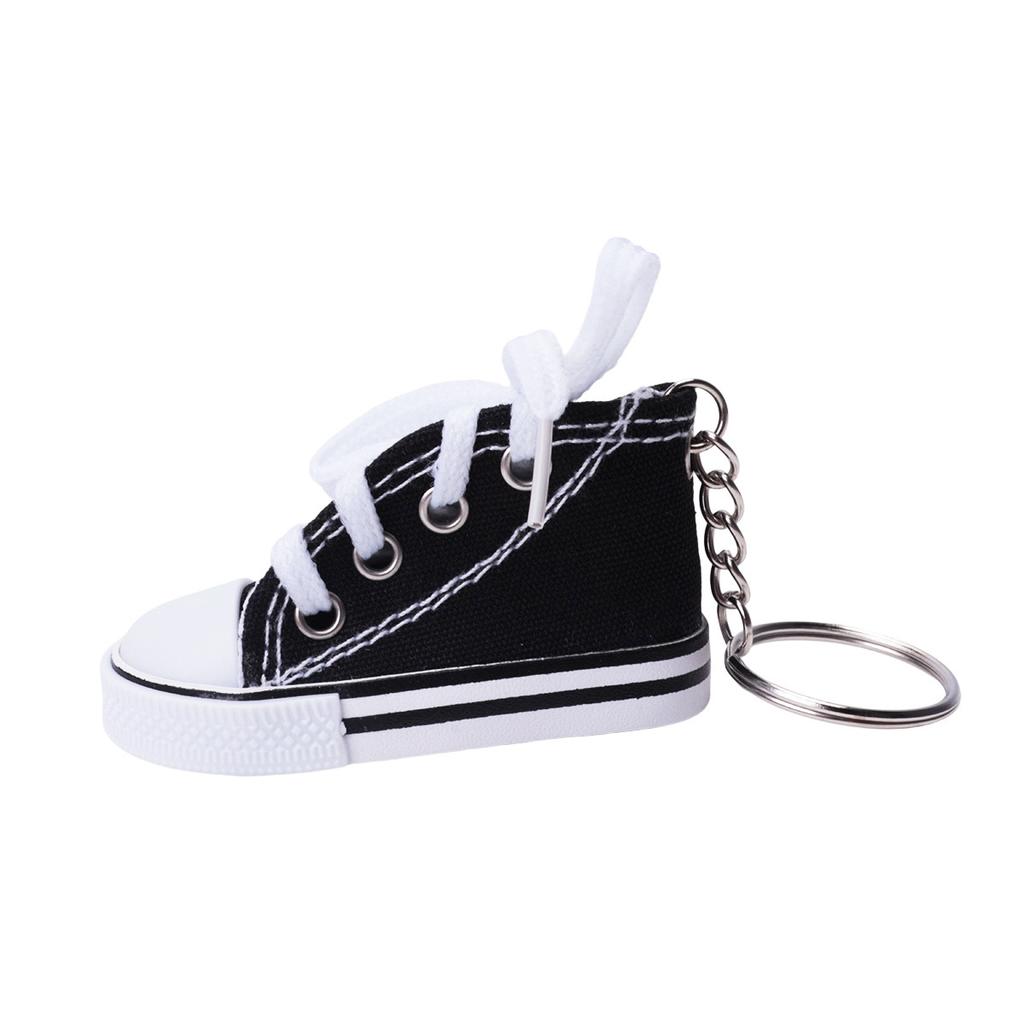 Mini canvas small shoes fashion bicycle motorcycle foot support small board shoes pendant simulation shoe keychain