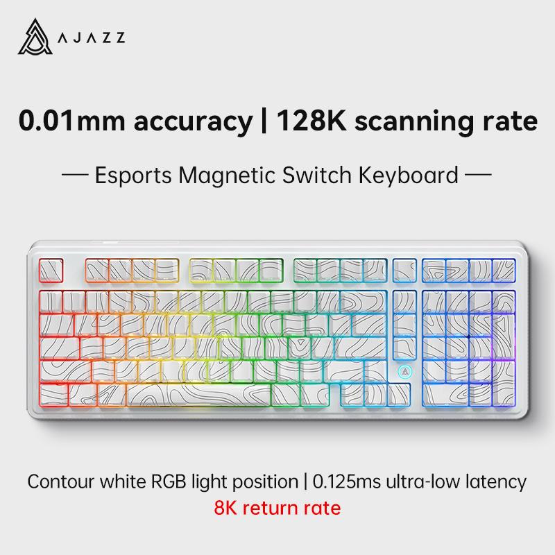 Ajazz Игровая клавиатура AK980 MAX с RGB-подсветкой, проводная
