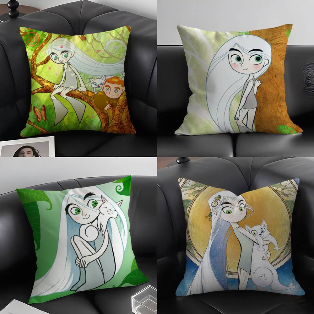 The S-Secret of Kells Pillow Case Home Dorm Chair Back Short Plush Double-sided Printing Office Nap Time Cushion Cover