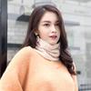 Winter Neckerchief Soft Windproof Fabric Velvet Lining Thickened Knitting Scarf Cold Weather Neck Warmer