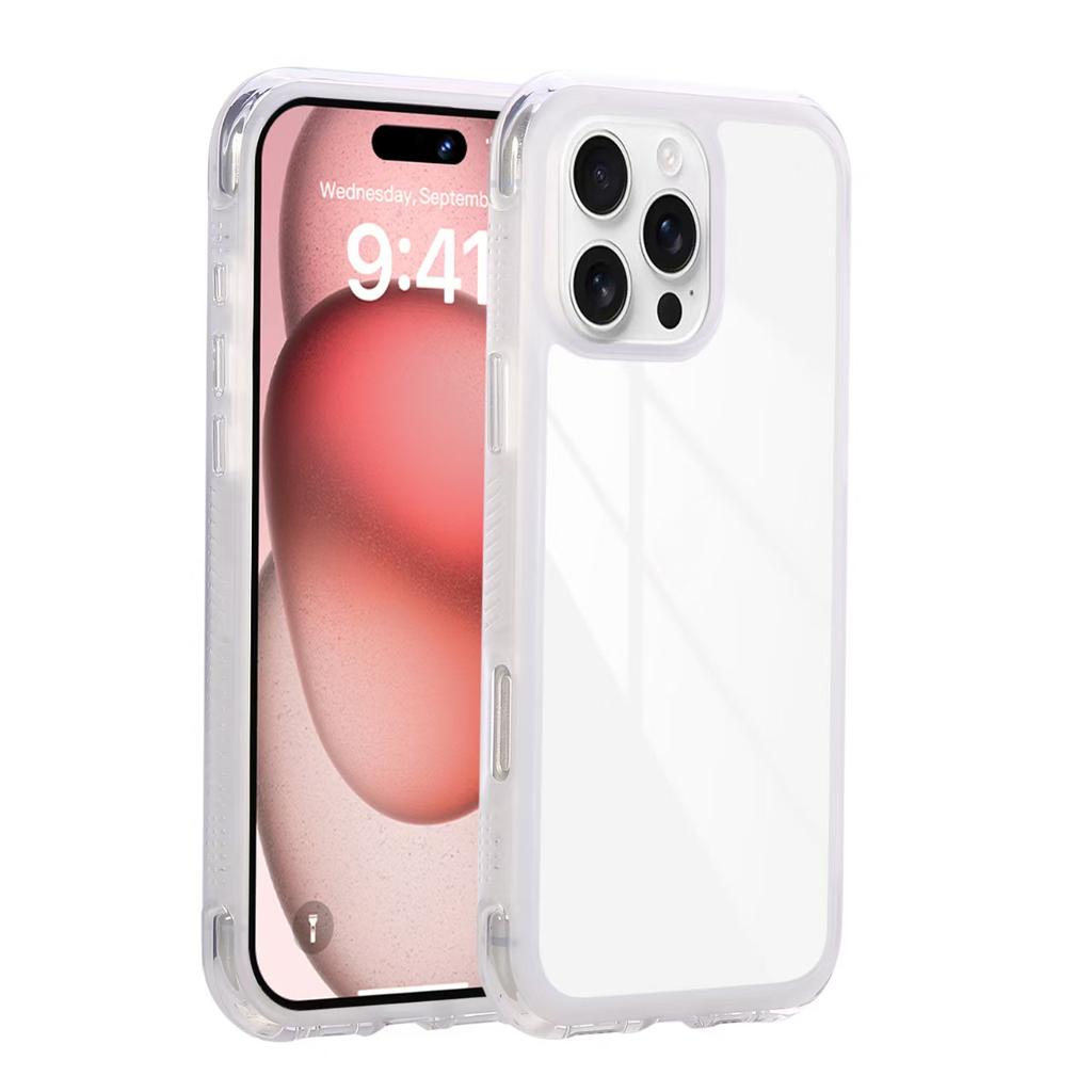 For iPhone 16 Pro Case Shockproof TPU+PC Phone Back Cover
