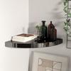VidaXL Floating Corner Shelf High Gloss Black 35x35x3.8 Cm MDF