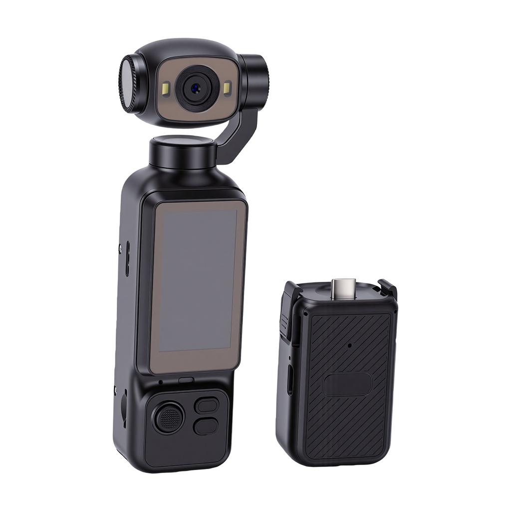 Handheld POV Camera 180 degrees Rotatable Lens 4K Video Recording Action Camera with 1.97 Inch Screen 6 Hours Battery
