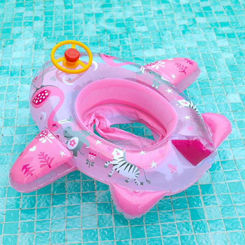 Baby Car Swimming Ring, Swimming Seat, Baby Swimming Aid with Steering Wheel Handle, Swimming Hoops, Baby Swimming Trainer, Boat From 1-5 Years Old