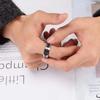 Vintage CopperColor Titanium Stainless Steel Rings for Men Black Carbon Fiber Ring Wedding Jewelry Christmas Gift Accessories
