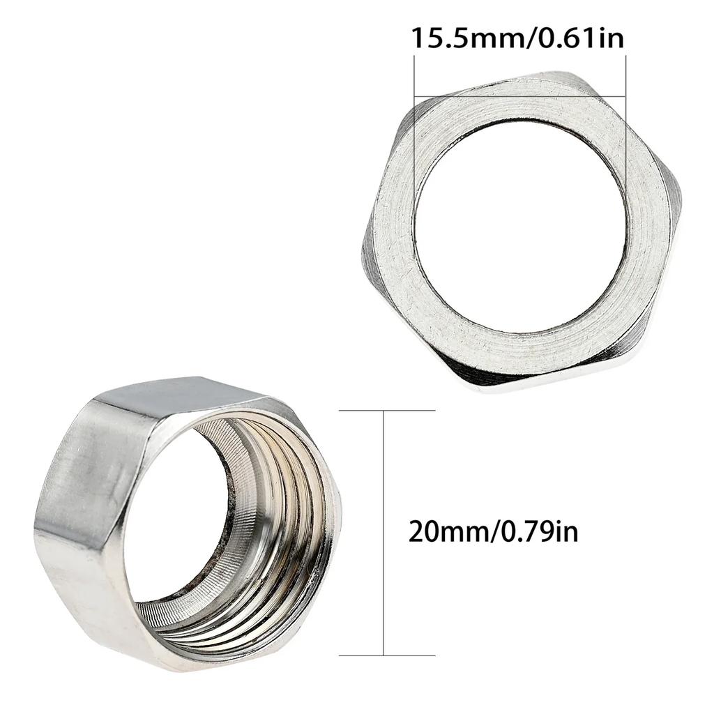 1Pc Brand New Shower Hose Nut Connector Connection Water Inlet Pipe Interface Nut Nozzle Connector Screw Parts Accessories