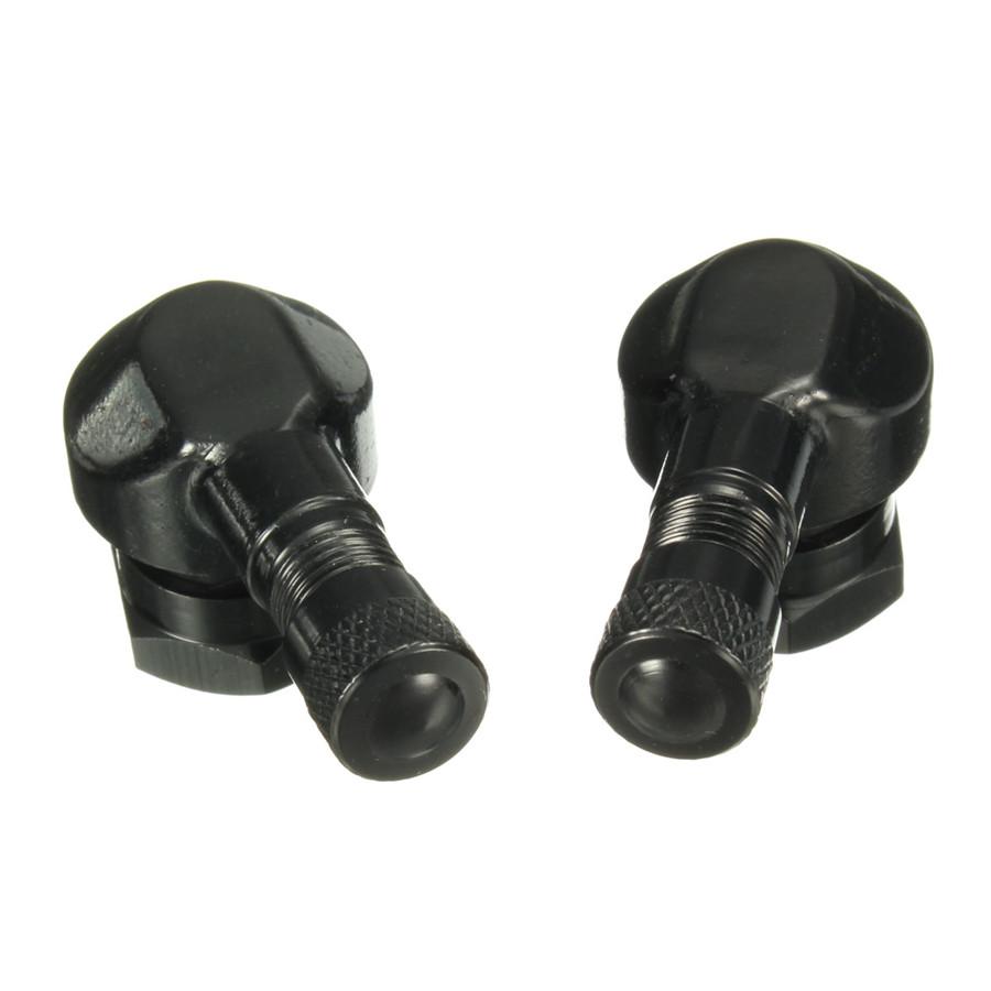 2PCS 11.3mm CNC Aluminum Black Motorcycle 90 Degree Rim Wheel Tire Valve Stems