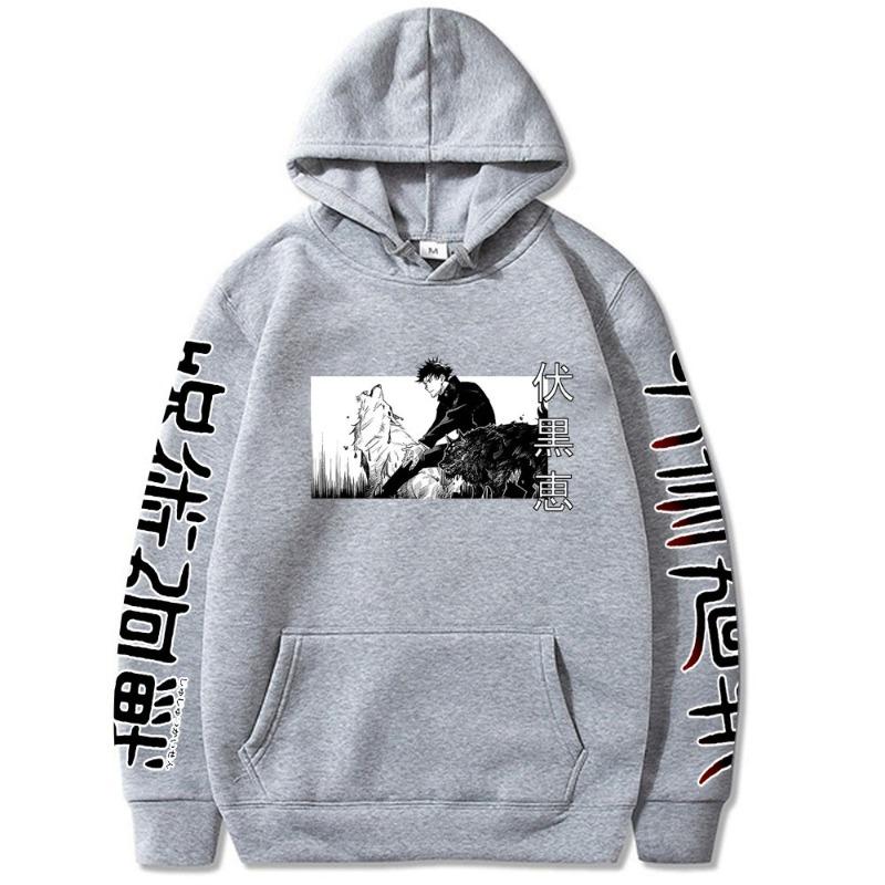 Мужское худи Megumi Fushiguro Jujutsu Kaisen винтажный унисекс пуловер мужской винтажный худи с графикой топы одежда оверсайз