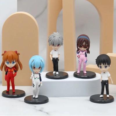 5 шт. Аниме Фигурки Действия ЕВА Аянами Рей NEON GENESIS EVANGELION Аска Лэнгли Сорью Макинами Фигурка ПВХ Украшения Модель Игрушки