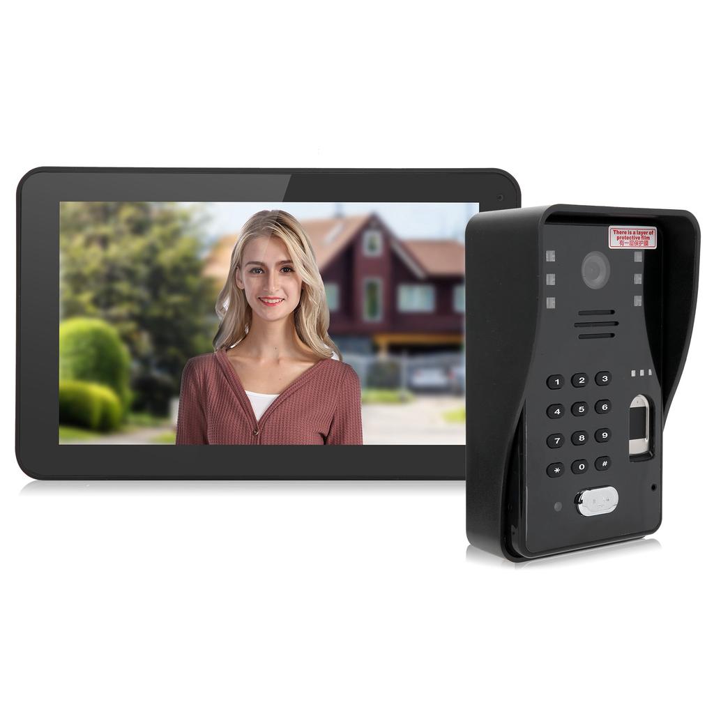 9-дюймовый проводной Wi-Fi доступ дверной телефон отпечаток пальца пароль IC карта удаленная разблокировка видеодомофон