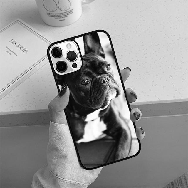 Чехол для телефона с милым мультяшным французским бульдогом Для iPhone 17 Air 14 15 16 13 12 Чехол Для Apple Pro Max Plus Coque