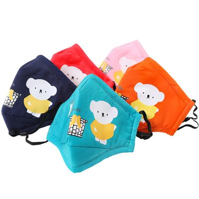 8-слойная фильтрующая детская маска из хлопка с рисунком рта и лица с фильтром