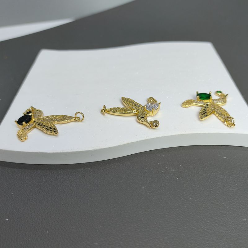 Cute Dainty Crystal Zircon Bird Pendants Animal Charms DIY Jewelry Making Necklace Bracelet