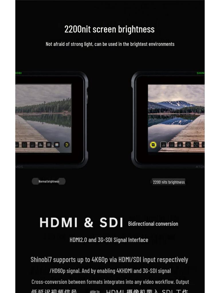 Atomos Shinobi 7-дюймовый HDR-монитор высокой яркости для фото и видео