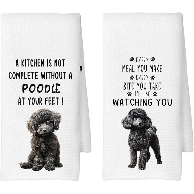 Long-Haired Dachshund Kitchen Towels Set of 2, Dog Gifts for Women, Dachshund Gifts, Dog Lover Mom Gift Tea Towels Kitchen Hand Towels 16x24 Inch for
