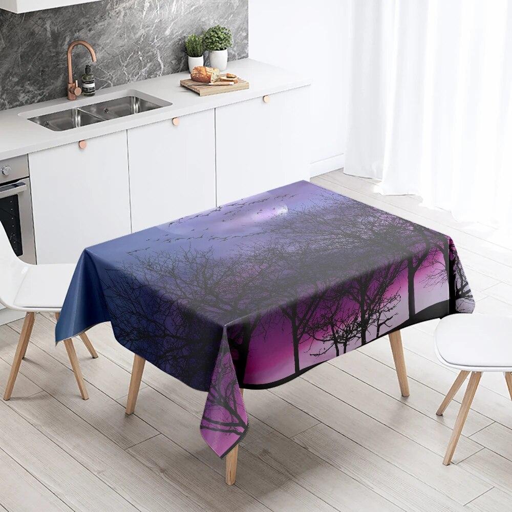 Скатерть «Звездное небо», домашний декор, устойчивая к пятнам, водонепроницаемая, украшение для стола, прямоугольная кухонная столешница для камина