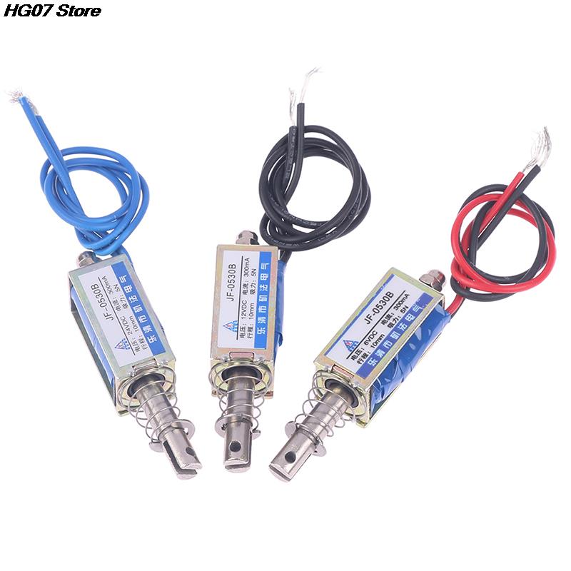 1 шт. JF-0530B DC 6V 12V 24V Толкающий и тянущий тип JF-0530 Электромагнит с открытой рамой Удерживающая сила 5Н Ход 10мм Линейный соленоид