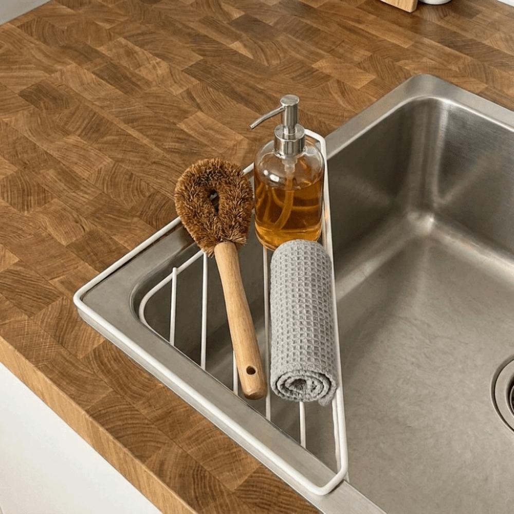 Anti-rust Triangular Corner Rack Iron Dish Drying Rack Simple Sink Organizer Sponges