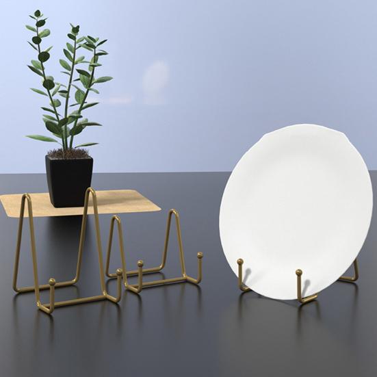 Metal Plate Display Stand Picture Frame Easel Tabletop Picture Stand Wire Easel for Display Photo Frame Book Sign Vinyl Record