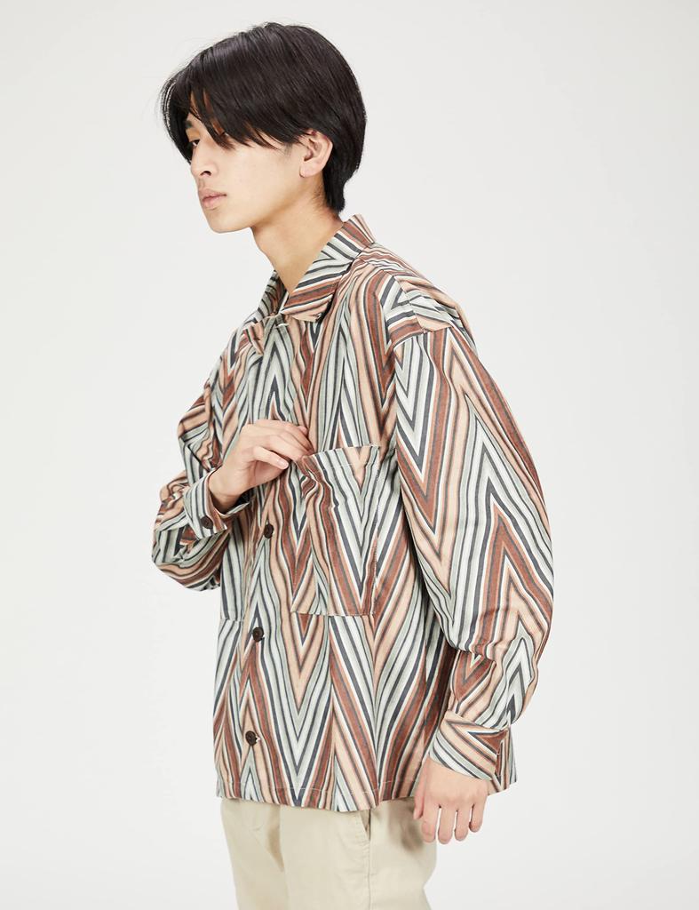 Improves Men's Long Sleeve Faux Suede All-Over Print Shirt, Size 50378, Size D/M