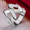 925 Sterling Silver Number 8 Geometric Ring Fashion Wedding Jewelry