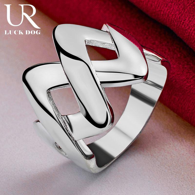 925 Sterling Silver Number 8 Geometric Ring Fashion Wedding Jewelry