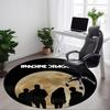 1 шт. Круглый коврик Imagine Dragons для офиса - Идеально подходит для декора офиса или кабинета, Можно стирать в машине, Нескользящая основа, Декоративный коврик для пола