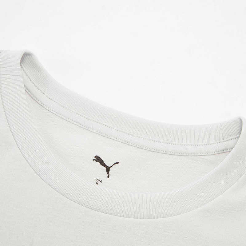 Puma Повседневная спортивная универсальная простая футболка с коротким рукавом Мужские топы Белый 690645-72