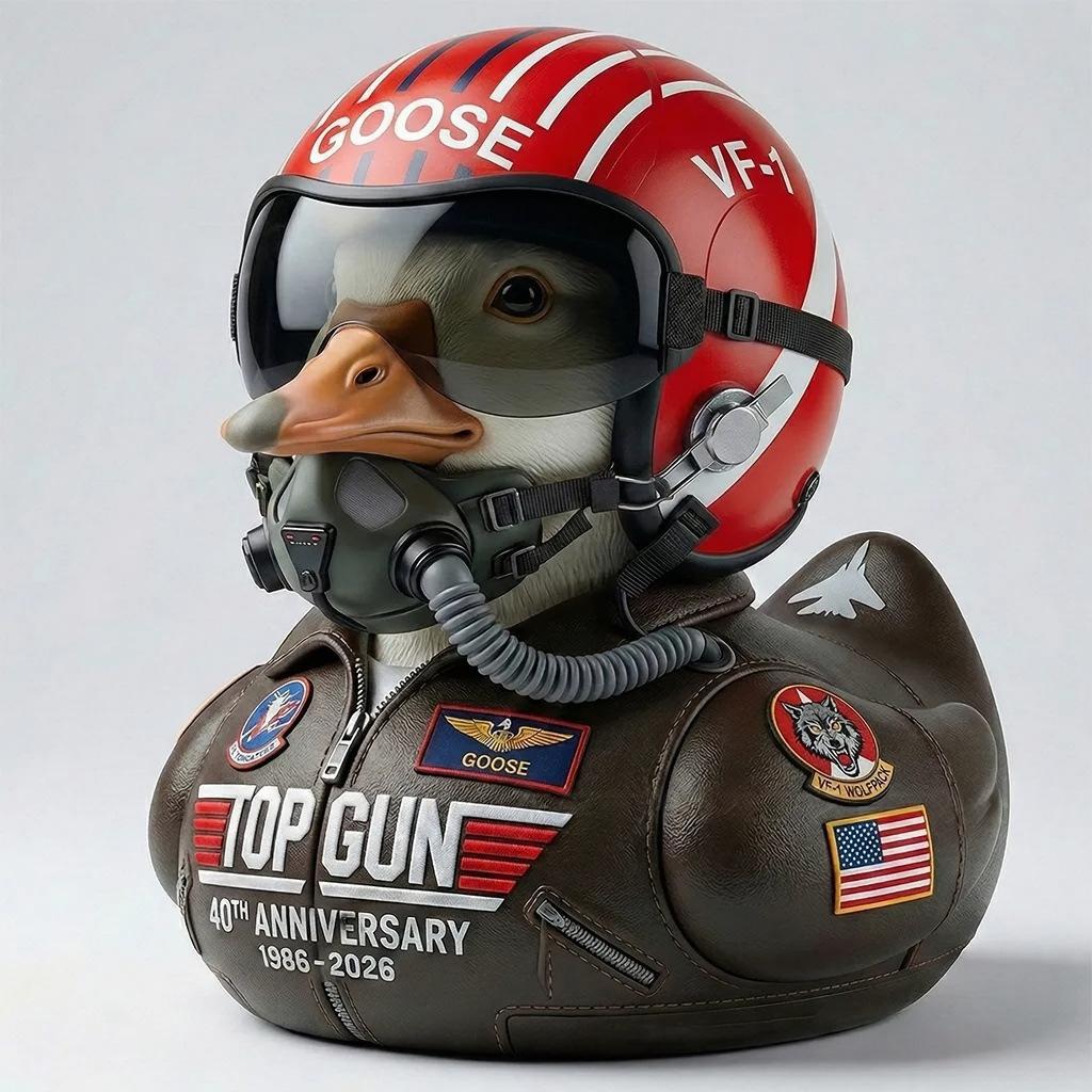 Утка-пилот Маверик из фильма Top Gun, 40-летний юбилей, коллекционная игрушка, эксклюзивный подарок для фанатов на вечеринку
