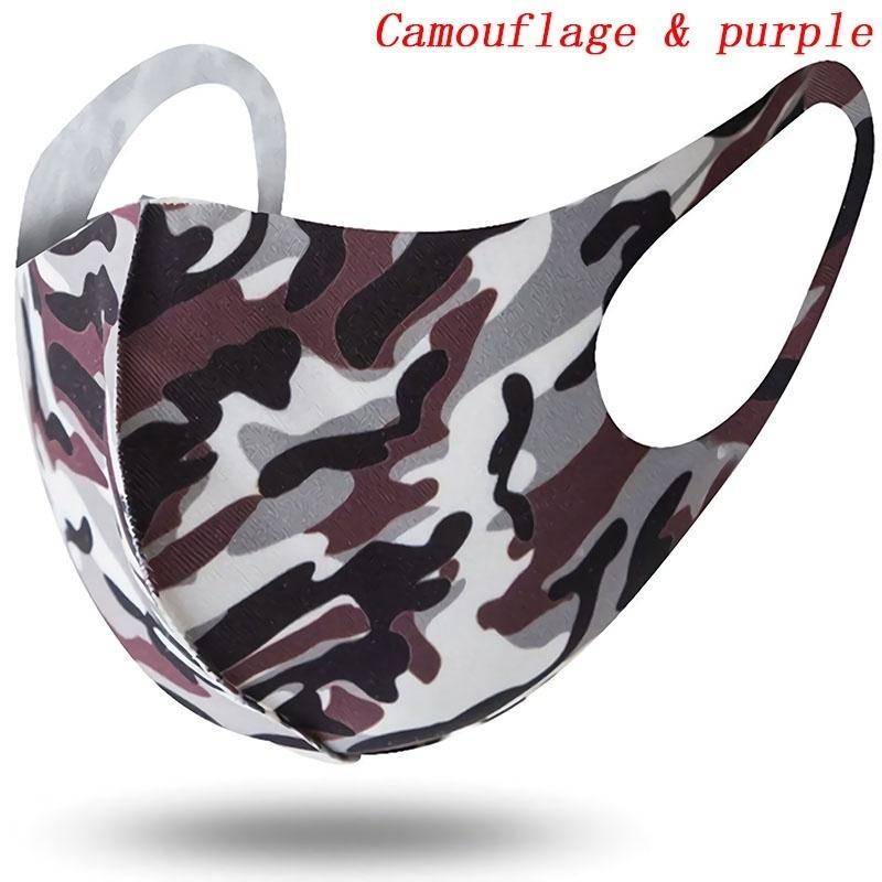 5pcs Camouflage Breathable Dustproof Face Mask Anti-Dust Protection Face Covers