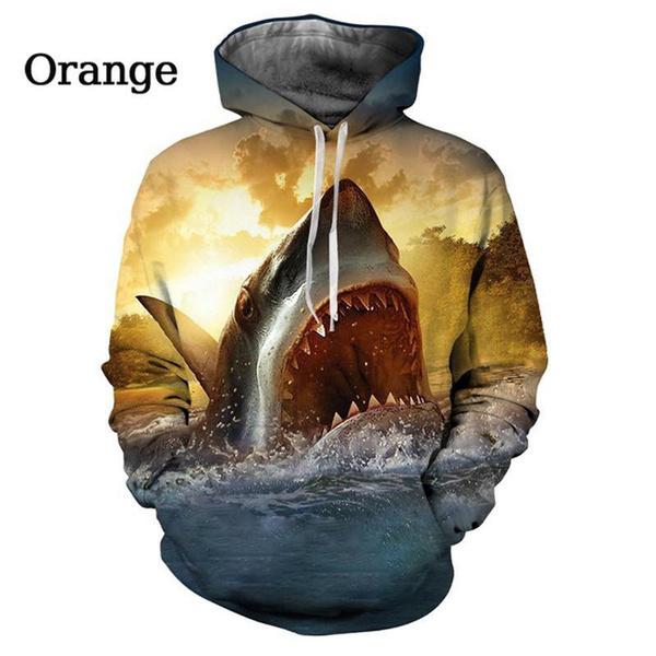 Fashion Sea Animal Shark 3d Printed Hoodie Casual Funny Personality Hip-hop Street Hoodie