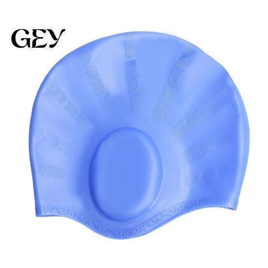 Short Hair Swim Cap Adults Silicone Swimming Cap, Waterproof Non-slip Elastic Pool Hat, Men Soft Women Ear Protection Bathing for Long