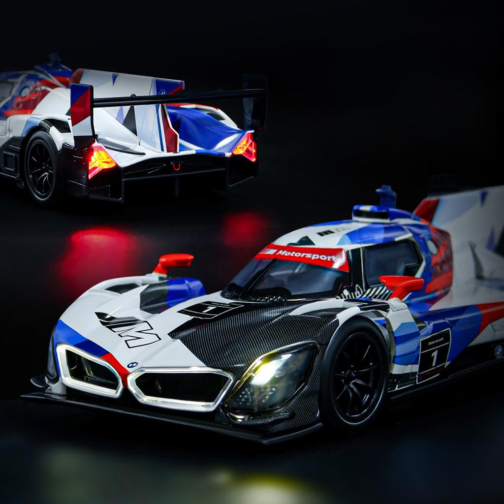 1/24 BMW M Hybrid V8 Super Racing Металлическая модель автомобиля Звук и свет Детская игрушка Коллекционная вещь Подарок на день рождения
