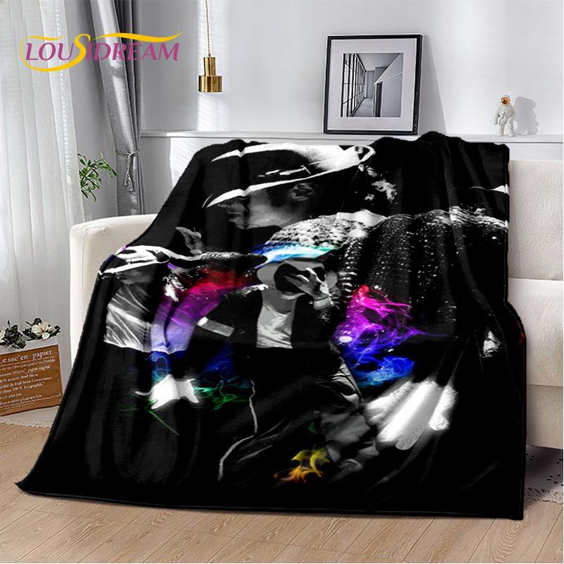 MJ Michael Jackson King of Pop 3D Soft Plush Blanket,Flannel Blanket Throw Blanket for Living Room Bedroom Bed Sofa Picnic Kids