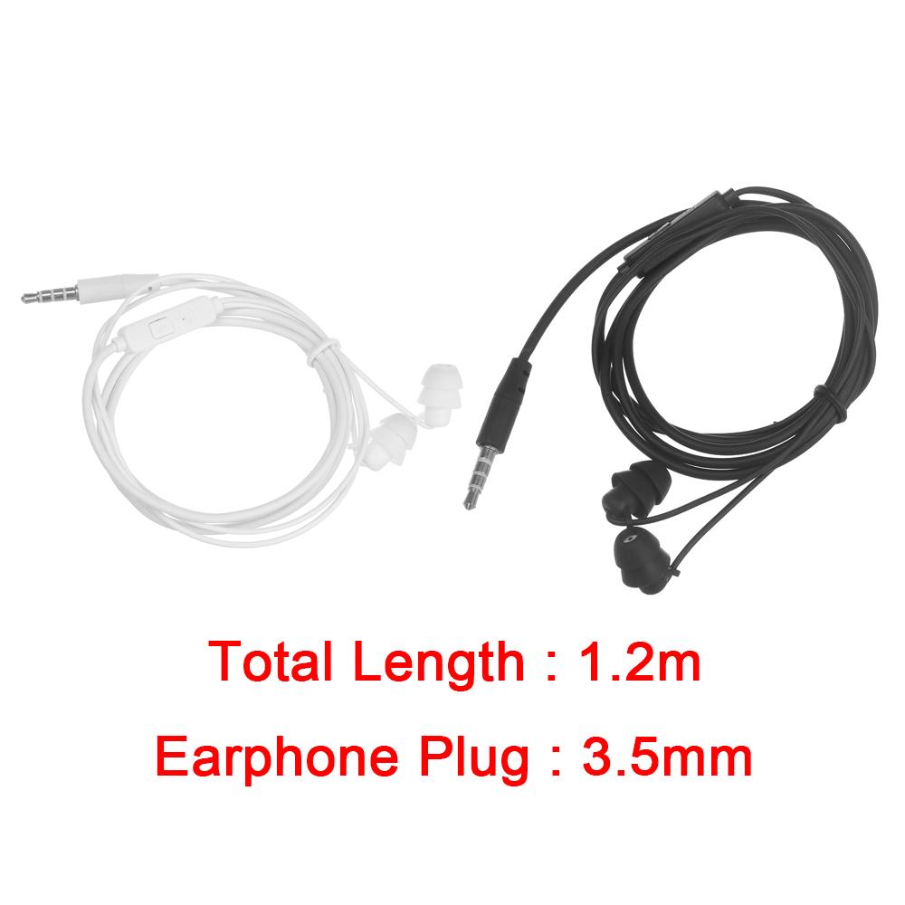 3.5mm Silica Gel Noise Reduction Earphones In-Ear Headset Sleep Headphones Noise Reduction