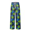 Men's Striped Plaid Print Pocket Casual Pants Home Pajama Pants